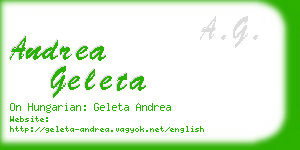 andrea geleta business card